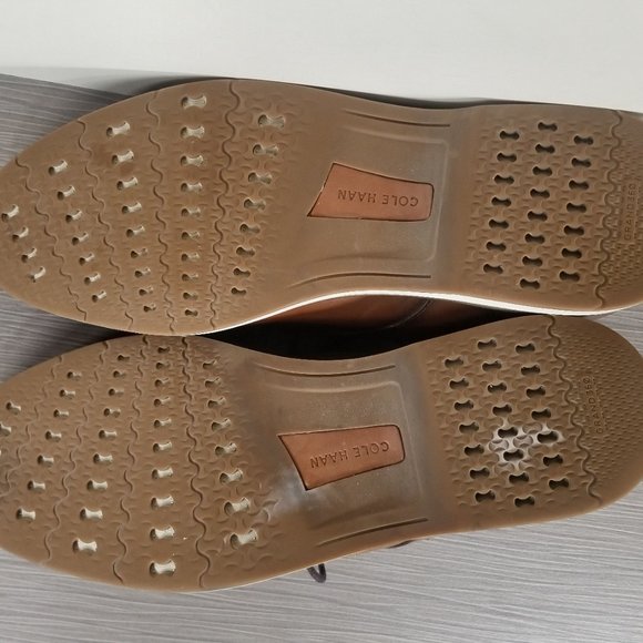 Cole Haan Osborn Plain Toe Derby, British Tan Leather / Ivory, Mens Size 11 M - Picture 9 of 10